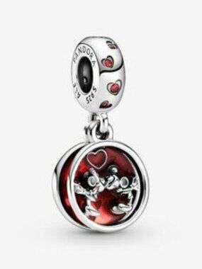 Disney Mickey Mouse & Minnie Mouse Love and Kisses Dangle Charm